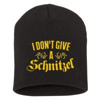 Oktoberfest I Don't Give A Schnitzel German Flag Short Acrylic Beanie