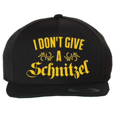 Oktoberfest I Don't Give A Schnitzel German Flag Wool Snapback Cap