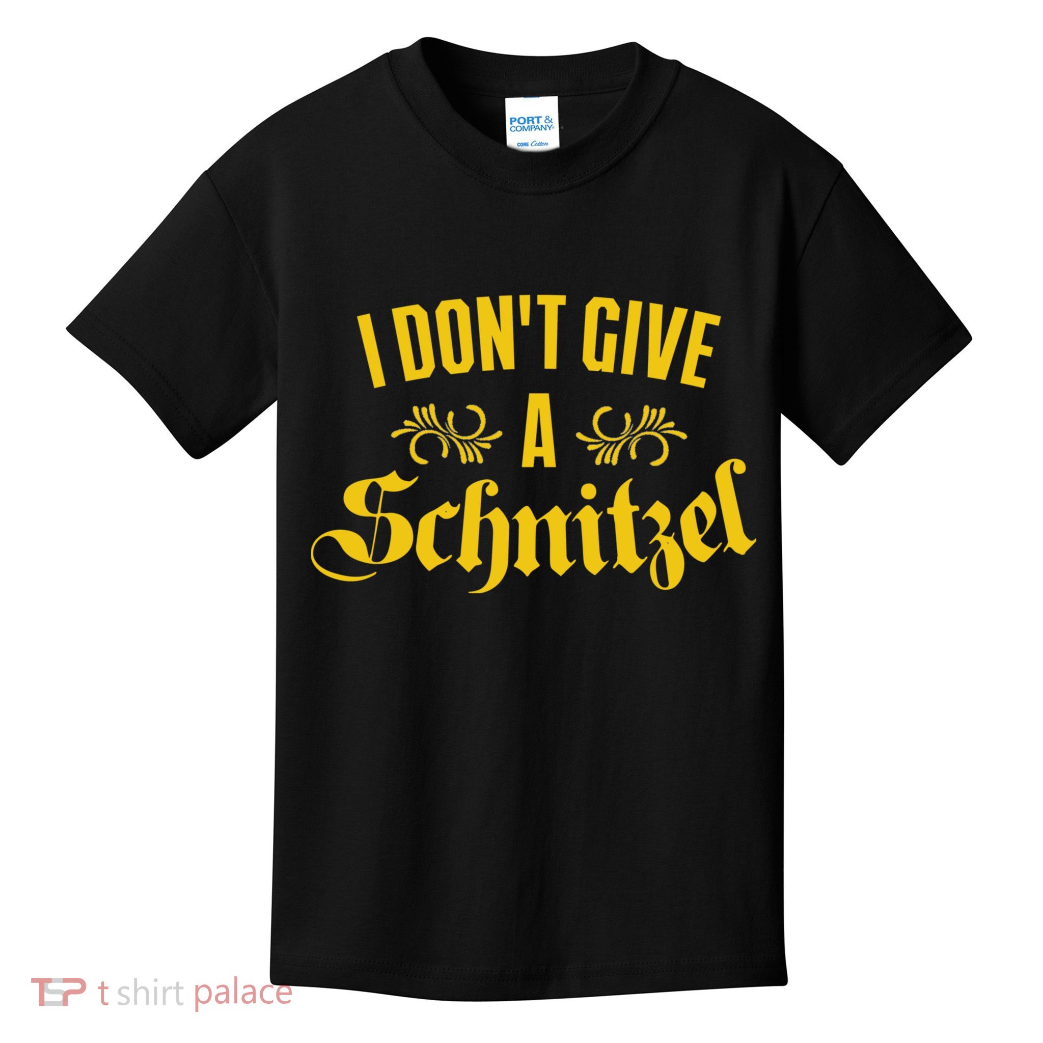 Oktoberfest I Don't Give A Schnitzel German Flag Kids T-Shirt