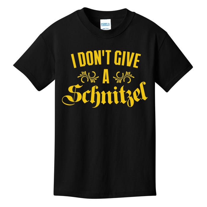 Oktoberfest I Don't Give A Schnitzel German Flag Kids T-Shirt