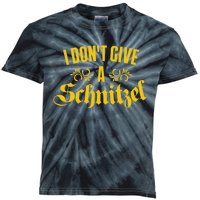 Oktoberfest I Don't Give A Schnitzel German Flag Kids Tie-Dye T-Shirt