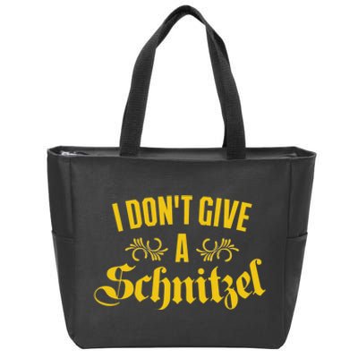 Oktoberfest I Don't Give A Schnitzel German Flag Zip Tote Bag