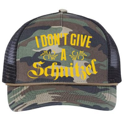 Oktoberfest I Don't Give A Schnitzel German Flag Retro Rope Trucker Hat Cap