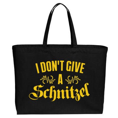 Oktoberfest I Don't Give A Schnitzel German Flag Cotton Canvas Jumbo Tote