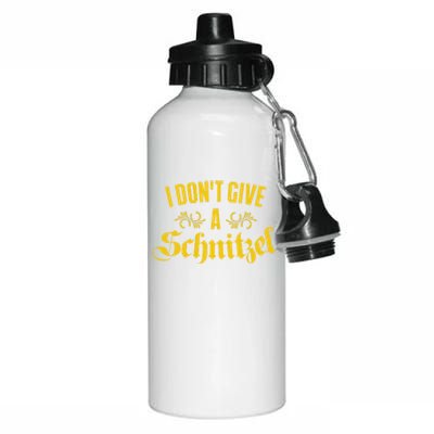 Oktoberfest I Don't Give A Schnitzel German Flag Aluminum Water Bottle