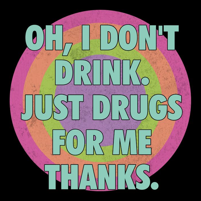 Oh I Dont Drink Just Drugs For Me Thanks Funny Costumed 7-Panel Snapback Hat
