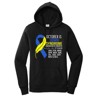 October Is Down Syndrome Awareness Month But For Me ItS Jan Women's Pullover Hoodie