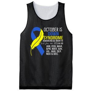 October Is Down Syndrome Awareness Month But For Me ItS Jan Mesh Reversible Basketball Jersey Tank