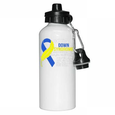 October Is Down Syndrome Awareness Month But For Me ItS Jan Aluminum Water Bottle