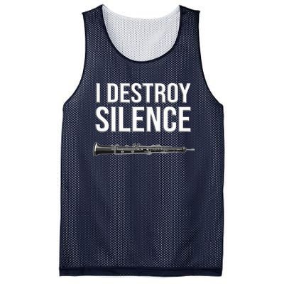 OBOE - I destroy silence, Funny oboist gift, Funny Oboe Mesh Reversible Basketball Jersey Tank