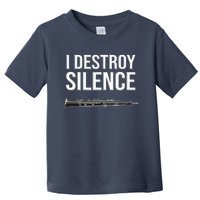 OBOE - I destroy silence, Funny oboist gift, Funny Oboe Toddler T-Shirt