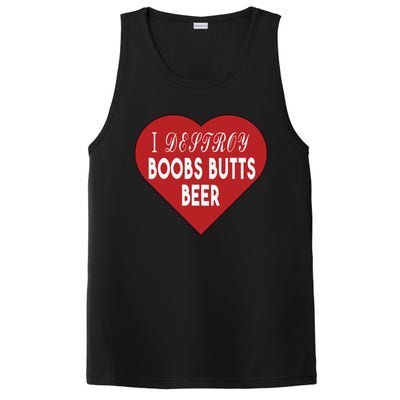 Oldschoolhats I Destroy Boobs Butts Beer PosiCharge Competitor Tank