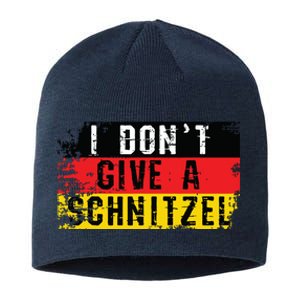 Oktoberfest I Dont Give A Schnitzel Funny German Sustainable Beanie