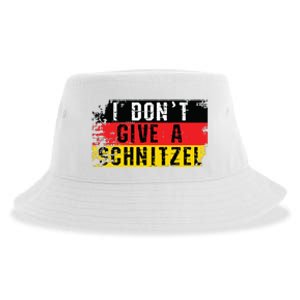 Oktoberfest I Dont Give A Schnitzel Funny German Sustainable Bucket Hat