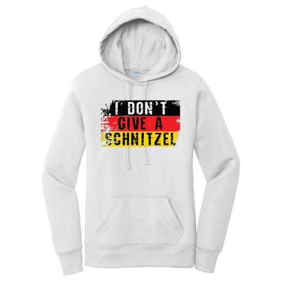 Oktoberfest I Dont Give A Schnitzel Funny German Women's Pullover Hoodie