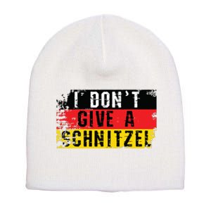 Oktoberfest I Dont Give A Schnitzel Funny German Short Acrylic Beanie