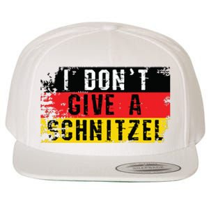 Oktoberfest I Dont Give A Schnitzel Funny German Wool Snapback Cap