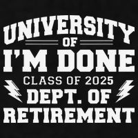 Of Im Done Class Of 2025 Dept Of Retirement Ladies PosiCharge Tri-Blend Wicking Tank