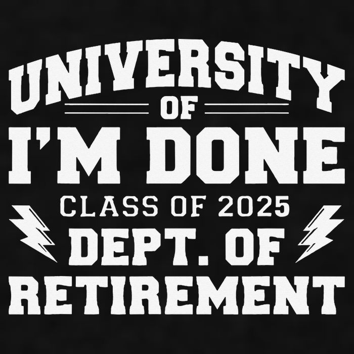 Of Im Done Class Of 2025 Dept Of Retirement Ladies PosiCharge Tri-Blend Wicking Tank