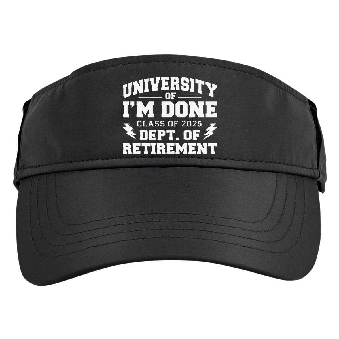 Of Im Done Class Of 2025 Dept Of Retirement Adult Drive Performance Visor
