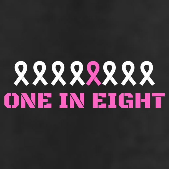 One In Eight Breast Cancer Awareness 7 Panel Mesh Trucker Snapback Hat