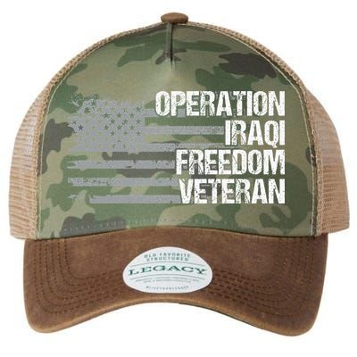Operation Iraqi Freedom Dad Grandpa Us Flag Oif Veteran Legacy Tie Dye Trucker Hat