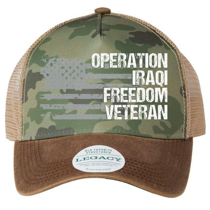 Operation Iraqi Freedom Dad Grandpa Us Flag Oif Veteran Legacy Tie Dye Trucker Hat