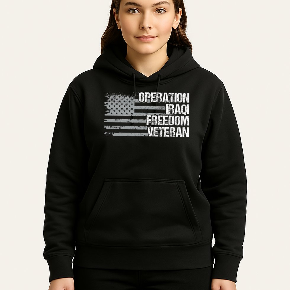 Operation Iraqi Freedom Dad Grandpa Us Flag Oif Veteran Hoodie