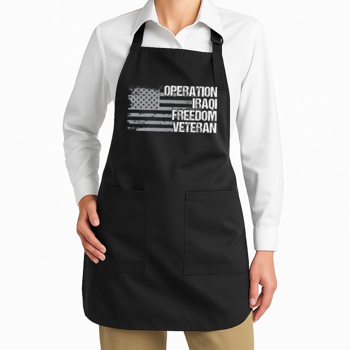 Operation Iraqi Freedom Dad Grandpa Us Flag Oif Veteran Apron