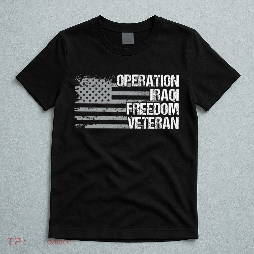 Operation Iraqi Freedom Dad Grandpa Us Flag Oif Veteran T-Shirt