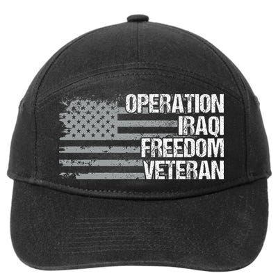 Operation Iraqi Freedom Dad Grandpa Us Flag Oif Veteran 7-Panel Snapback Hat