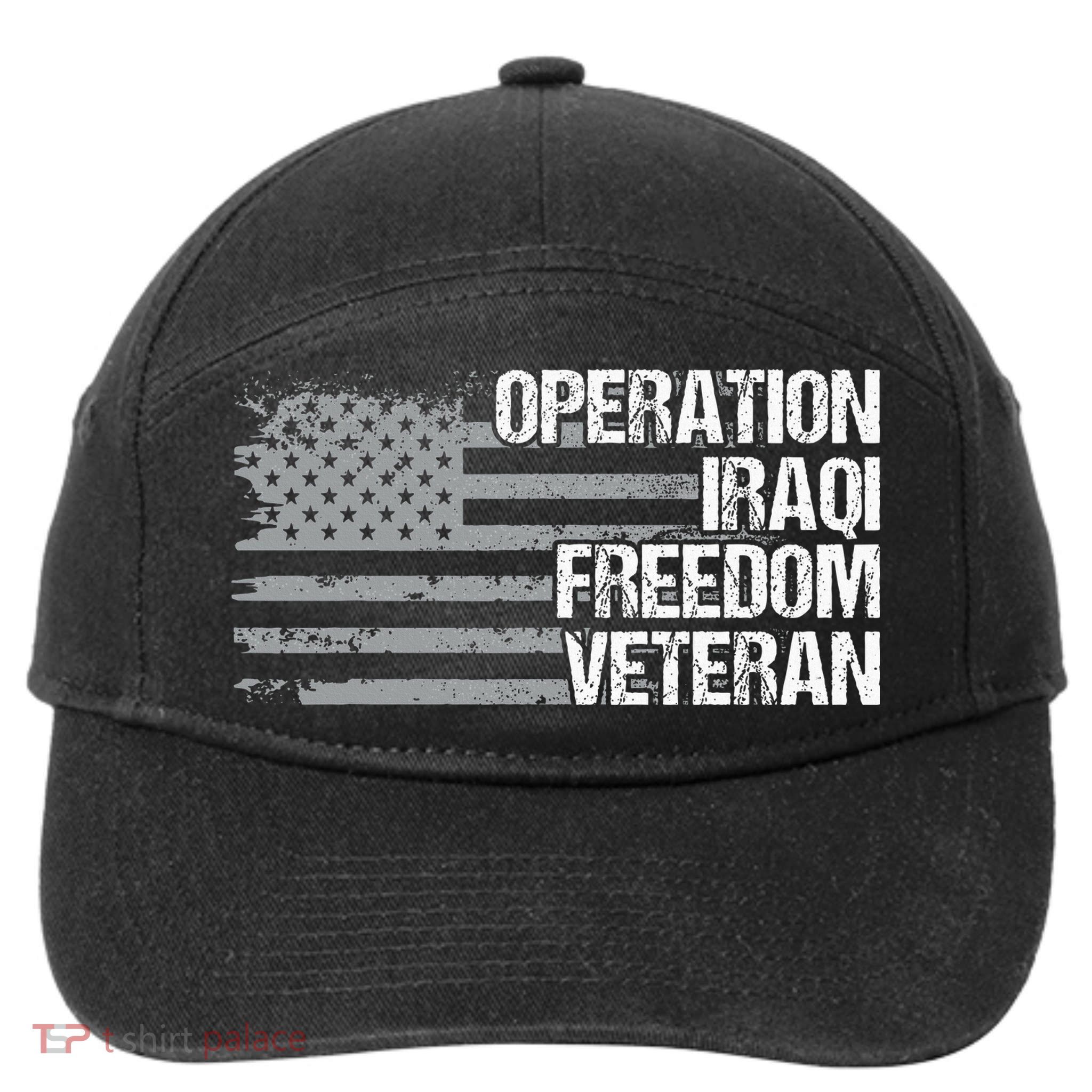 Operation Iraqi Freedom Dad Grandpa Us Flag Oif Veteran 7-Panel Snapback Hat
