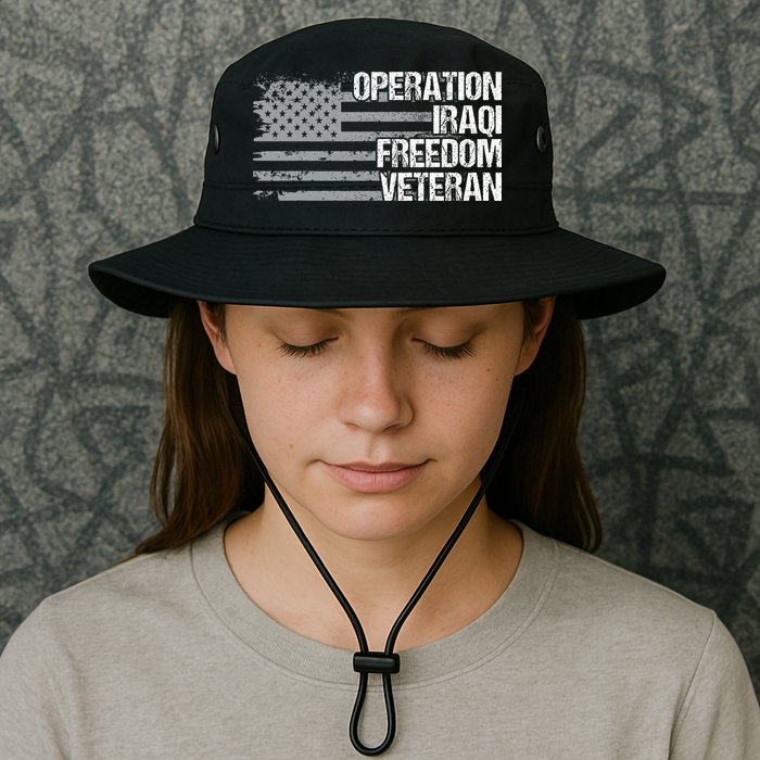 Operation Iraqi Freedom Dad Grandpa Us Flag Oif Veteran Bucket Hat