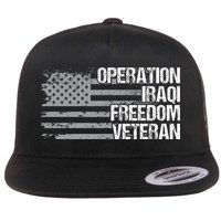 Operation Iraqi Freedom Dad Grandpa Us Flag Oif Veteran Flat Bill Trucker Hat