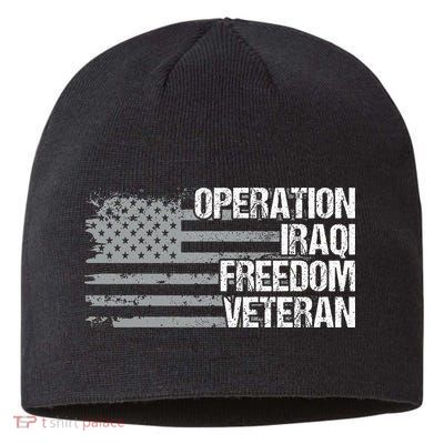 Operation Iraqi Freedom Dad Grandpa Us Flag Oif Veteran Sustainable Beanie