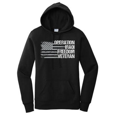 Operation Iraqi Freedom Dad Grandpa Us Flag Oif Veteran Women's Pullover Hoodie