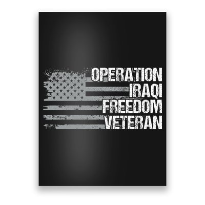 Operation Iraqi Freedom Dad Grandpa Us Flag Oif Veteran Poster