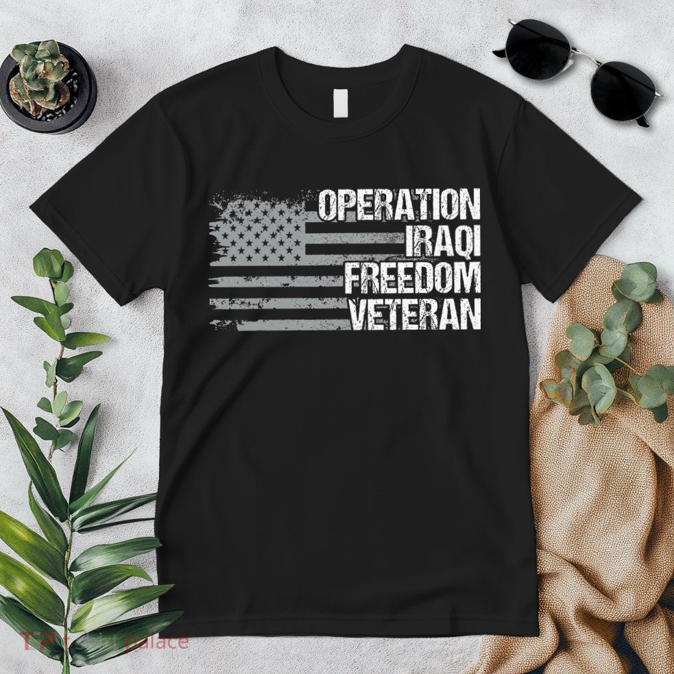 Operation Iraqi Freedom Dad Grandpa Us Flag Oif Veteran Premium T-Shirt