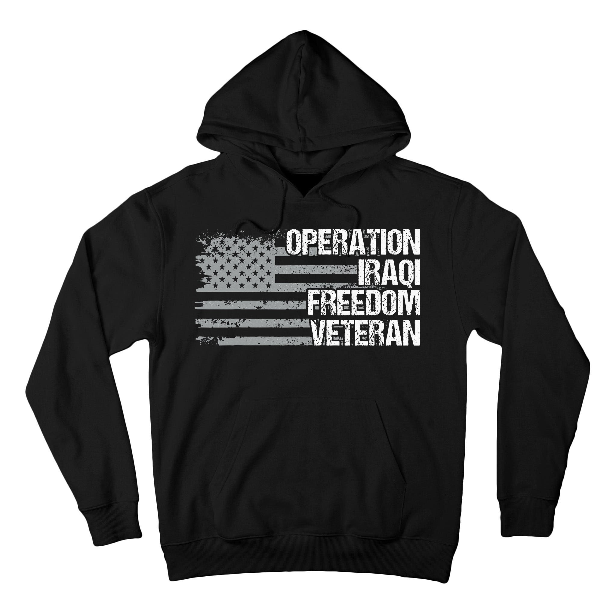 Operation Iraqi Freedom Dad Grandpa Us Flag Oif Veteran Tall Hoodie