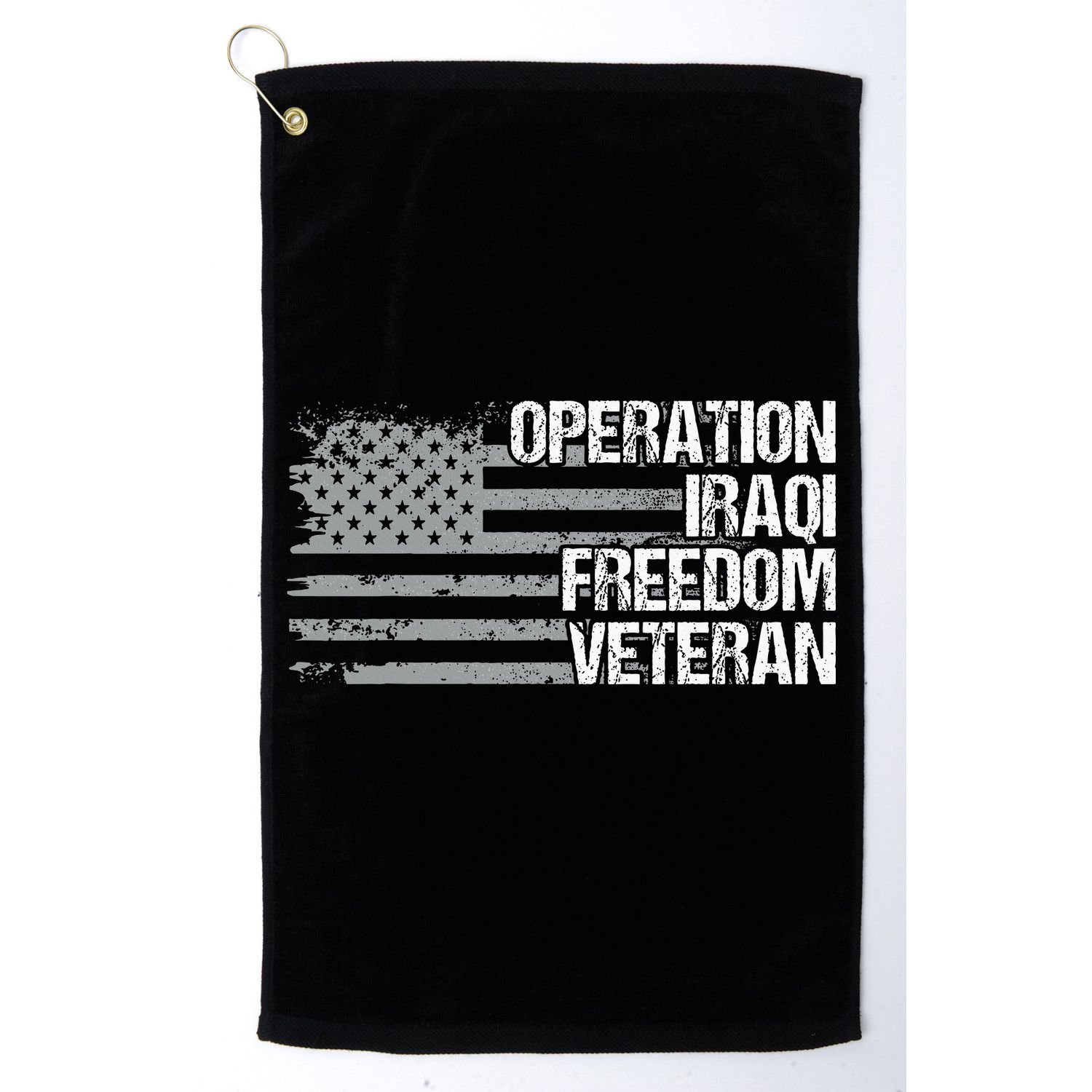 Operation Iraqi Freedom Dad Grandpa Us Flag Oif Veteran Golf Towel