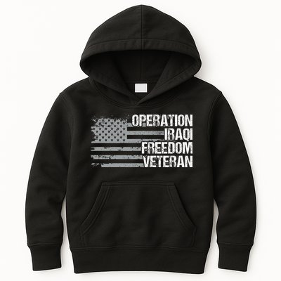 Operation Iraqi Freedom Dad Grandpa Us Flag Oif Veteran Kids Hoodie