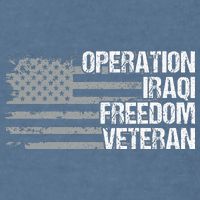 Operation Iraqi Freedom Dad Grandpa Us Flag Oif Veteran Garment-Dyed Sweatshirt