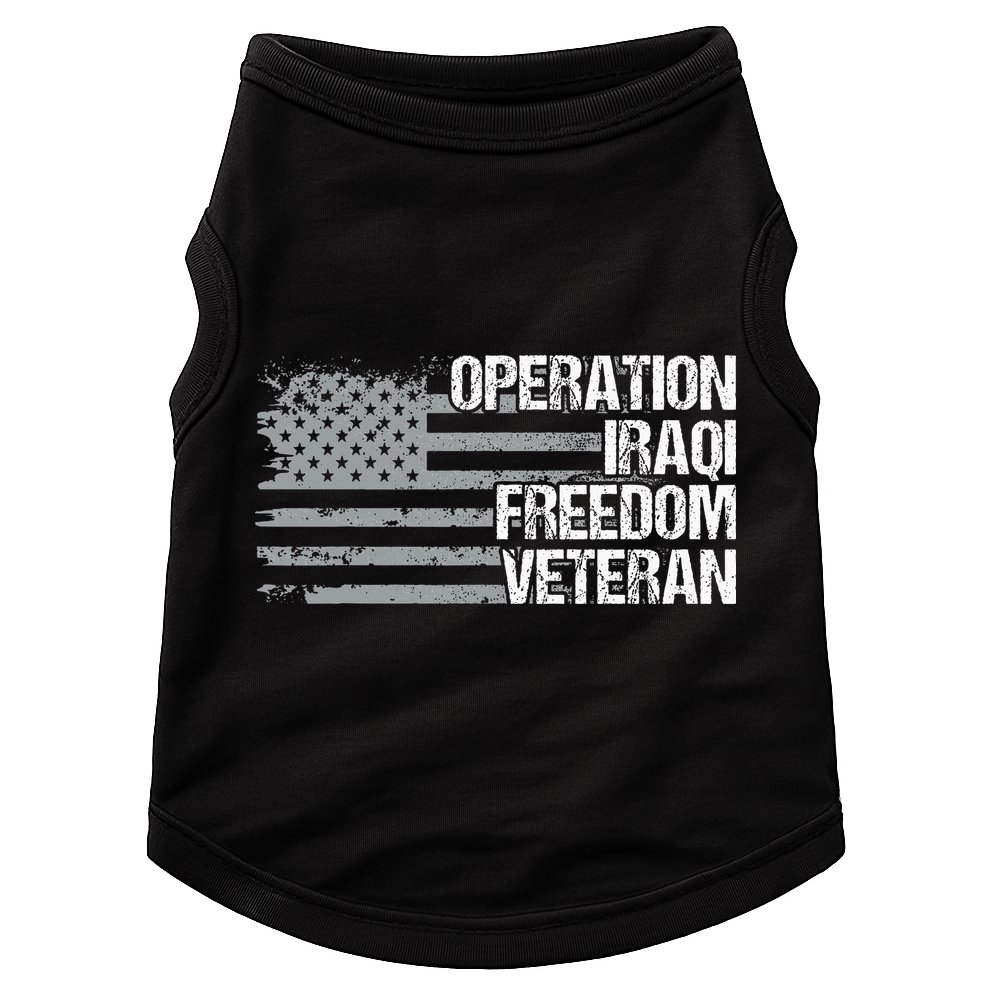 Operation Iraqi Freedom Dad Grandpa Us Flag Doggie Tank