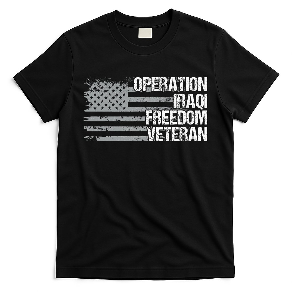 Operation Iraqi Freedom Dad Grandpa Us Flag T-Shirt