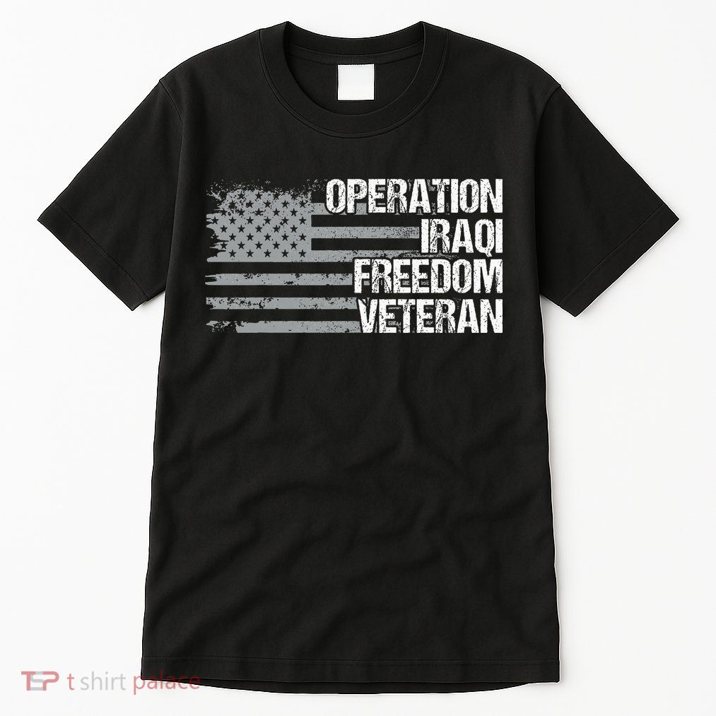 Operation Iraqi Freedom Dad Grandpa Us Flag Tall T-Shirt