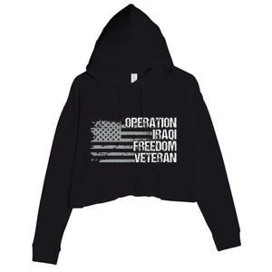 Operation Iraqi Freedom Dad Grandpa Us Flag Crop Fleece Hoodie