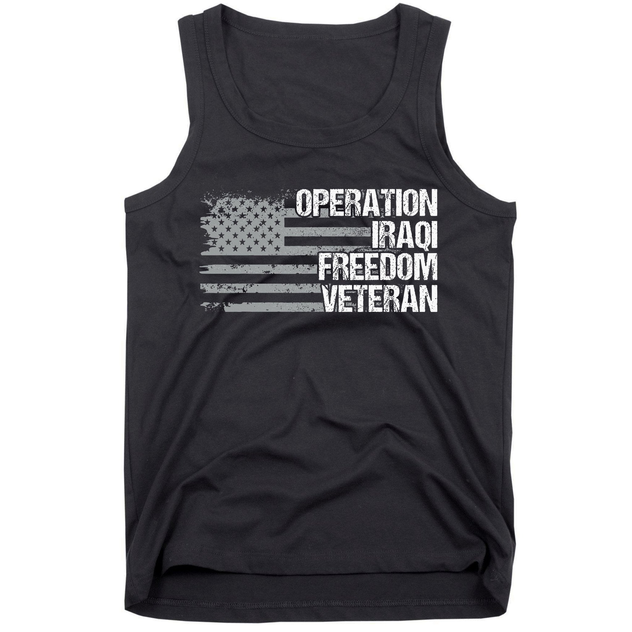 Operation Iraqi Freedom Dad Grandpa Us Flag Tank Top