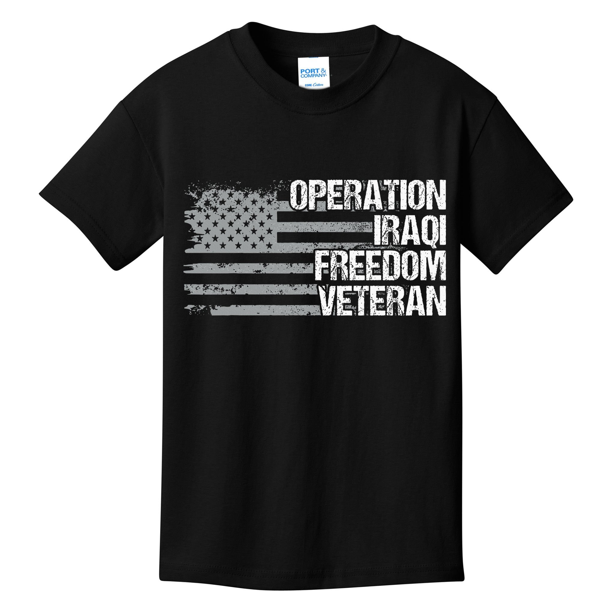 Operation Iraqi Freedom Dad Grandpa Us Flag Kids T-Shirt