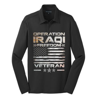 Operation Iraqi Freedom Gift Oif Veteran Gift Silk Touch Performance Long Sleeve Polo