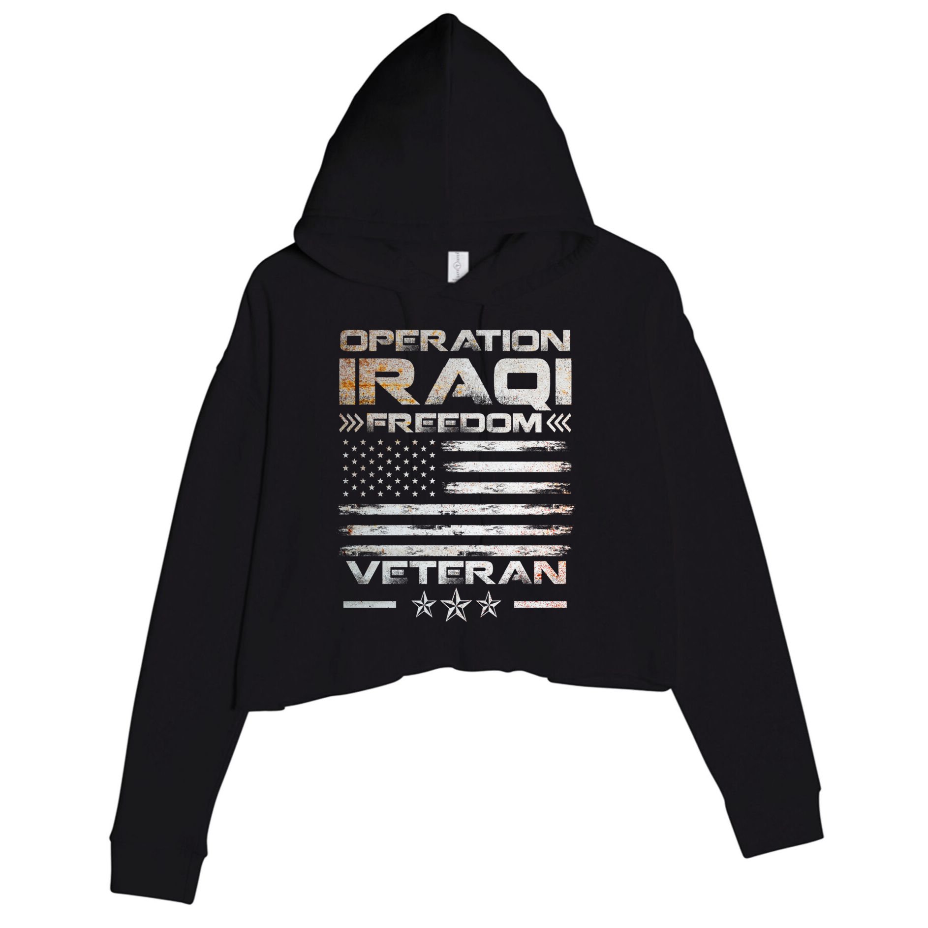 Operation Iraqi Freedom Gift Oif Veteran Gift Crop Fleece Hoodie